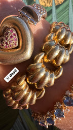 vintage 18k heavy croissant bracelet