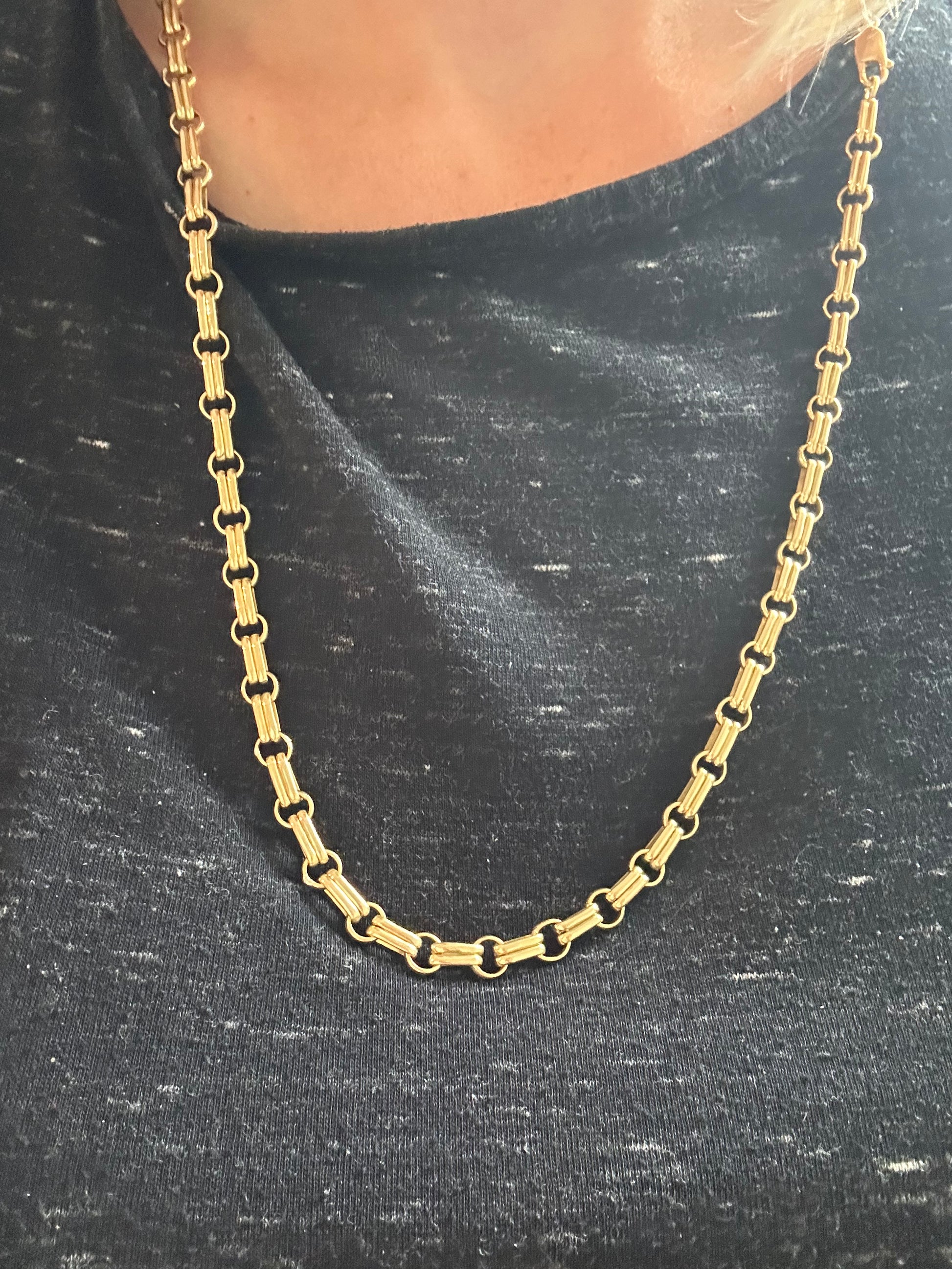 solid circle bar link chain