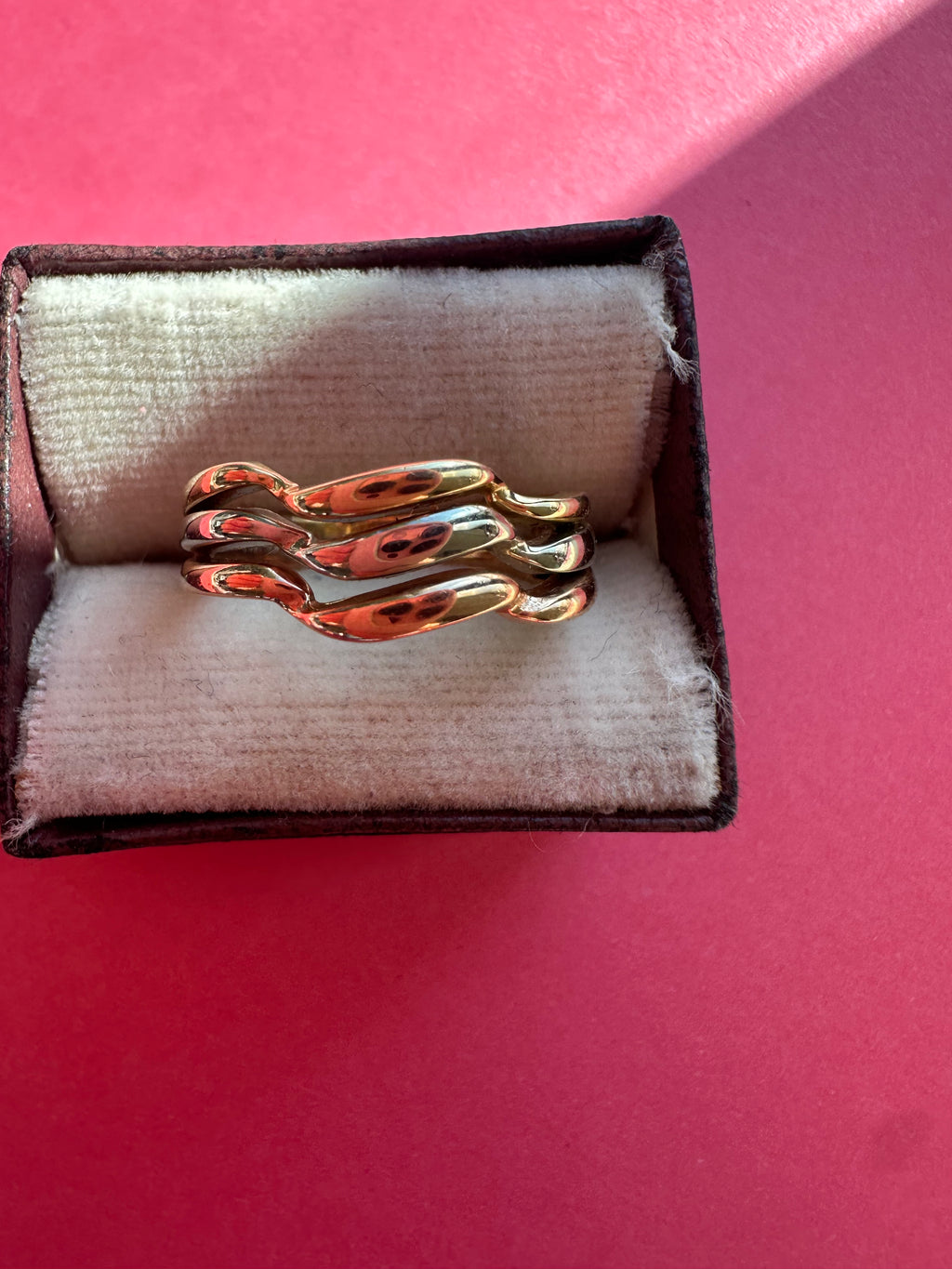 tri-tone wave ring