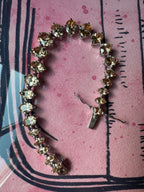 peachy pink gemstone sterling bracelet
