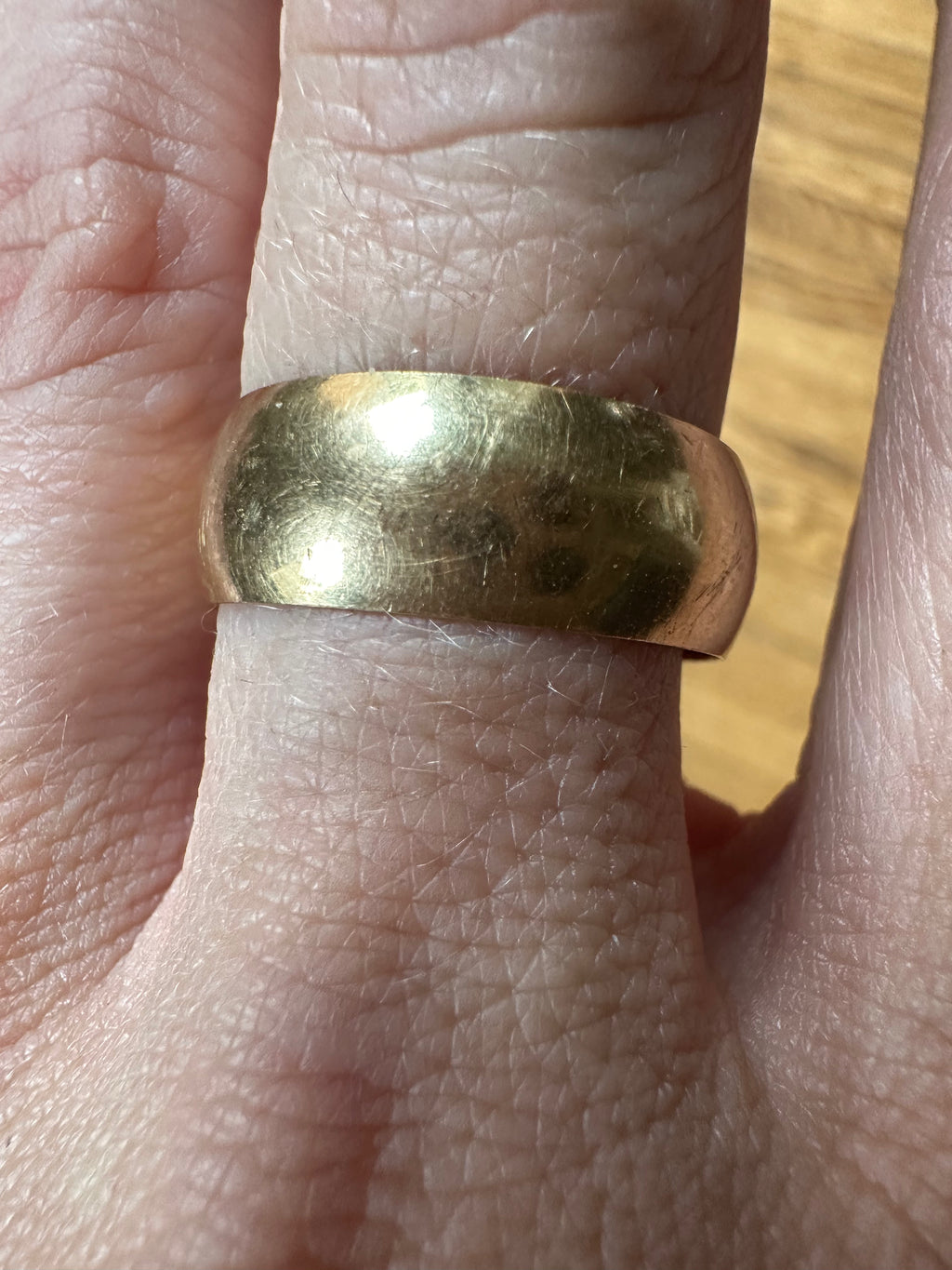 8mm wide antique 18k band