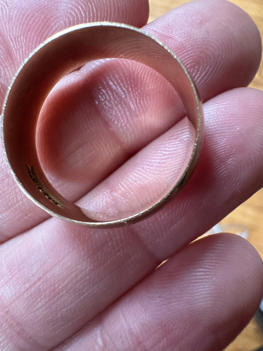 8mm wide antique 18k band