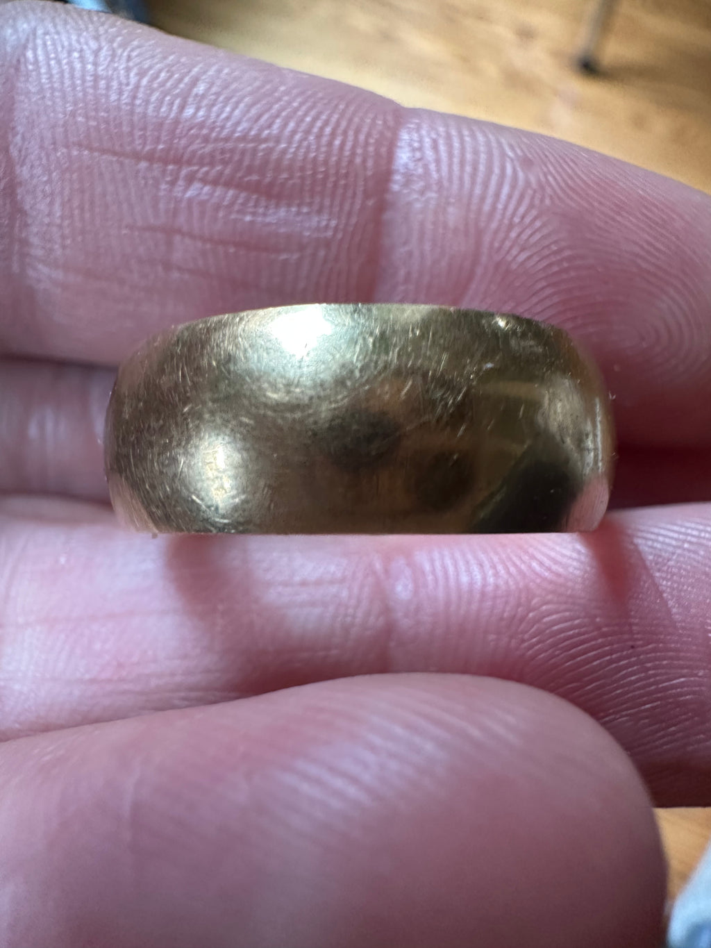 8mm wide antique 18k band