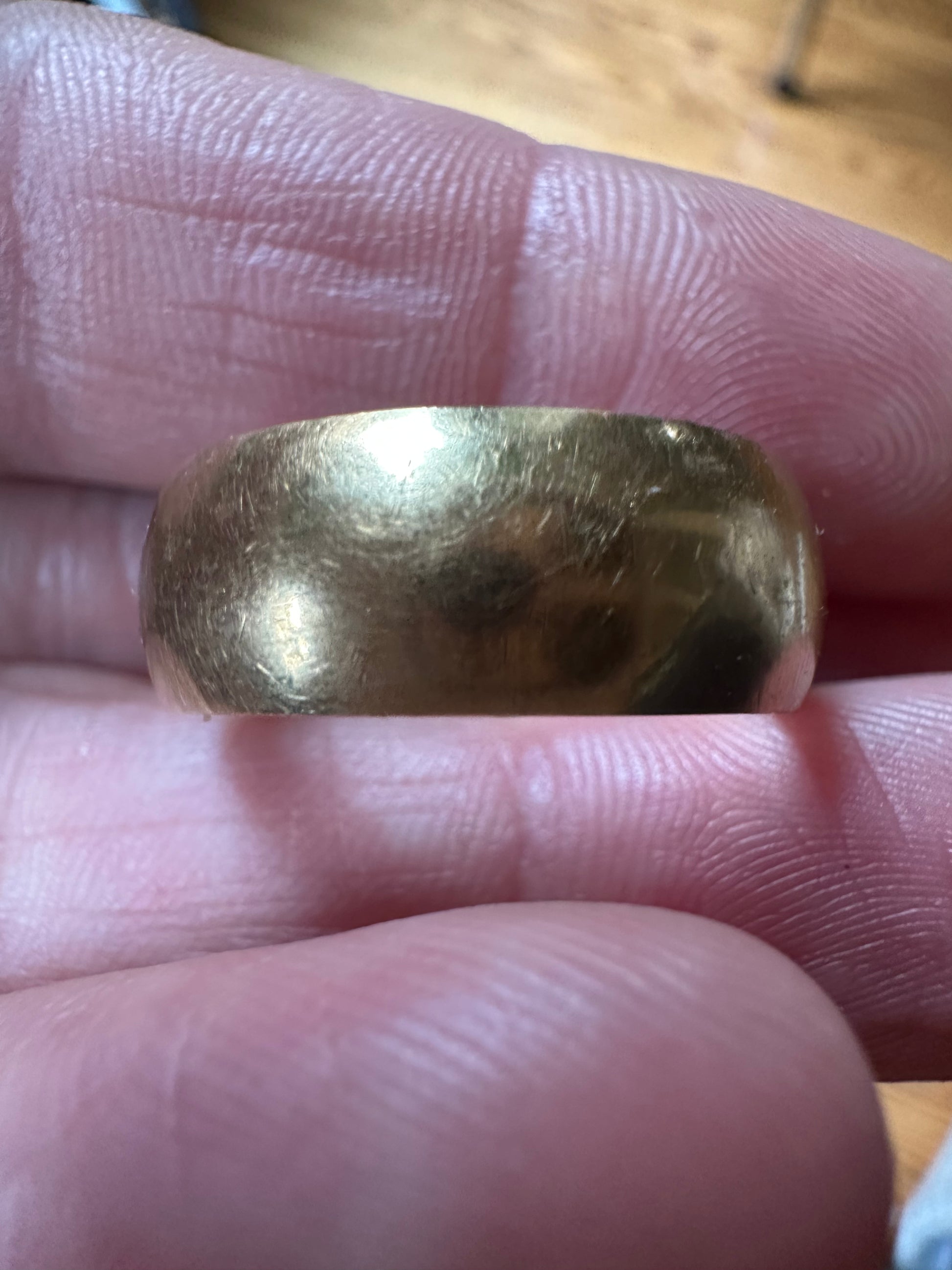 8mm wide antique 18k band