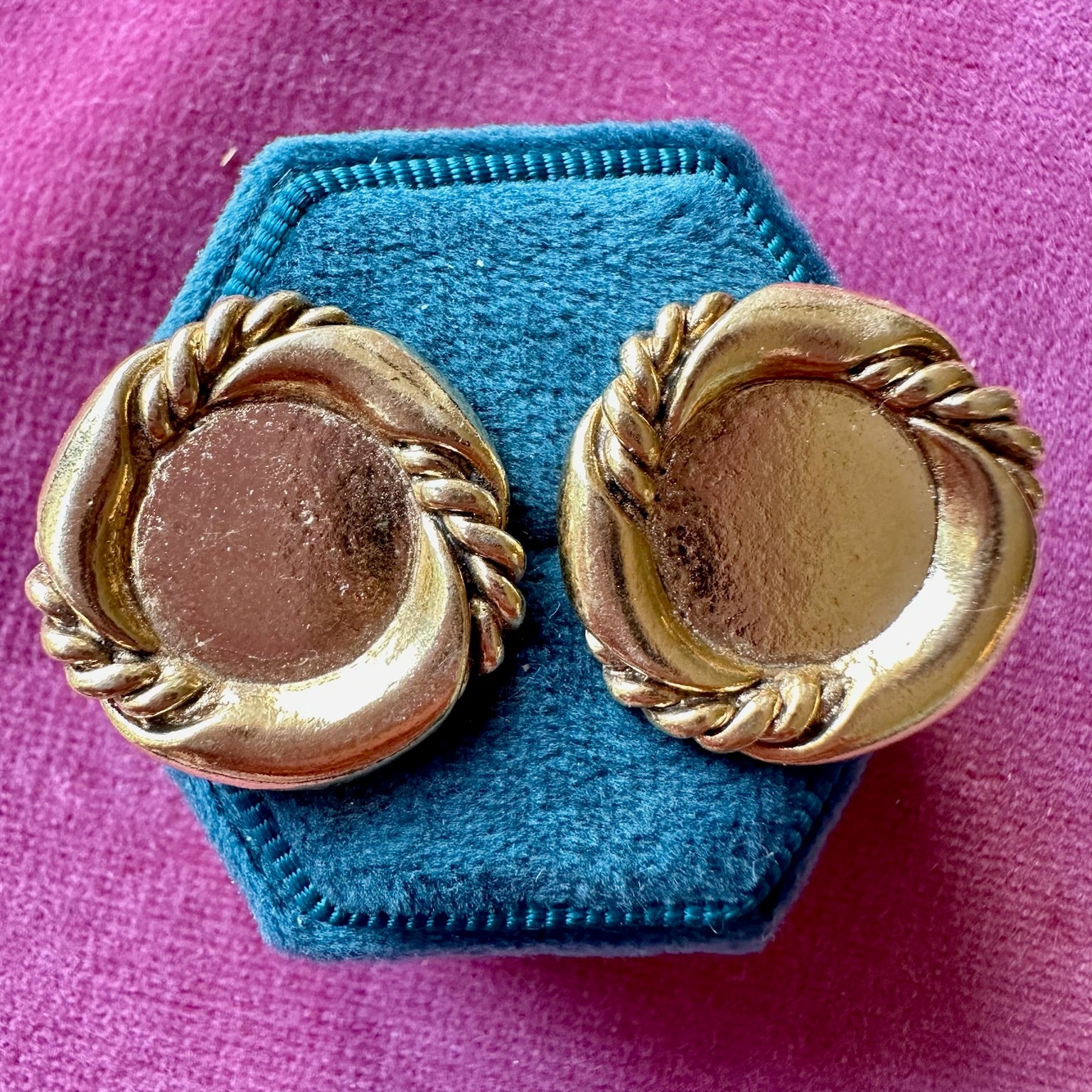 Timeless vintage gold plated coin earrings