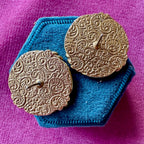 Timeless vintage gold plated coin earrings