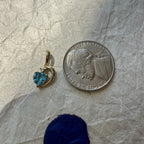 Bright Blue Topaz Swirl Pendant