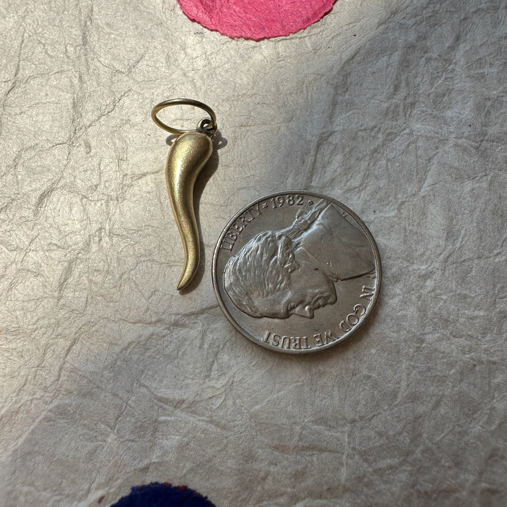 Solid Vintage Italian Cornicello Charm