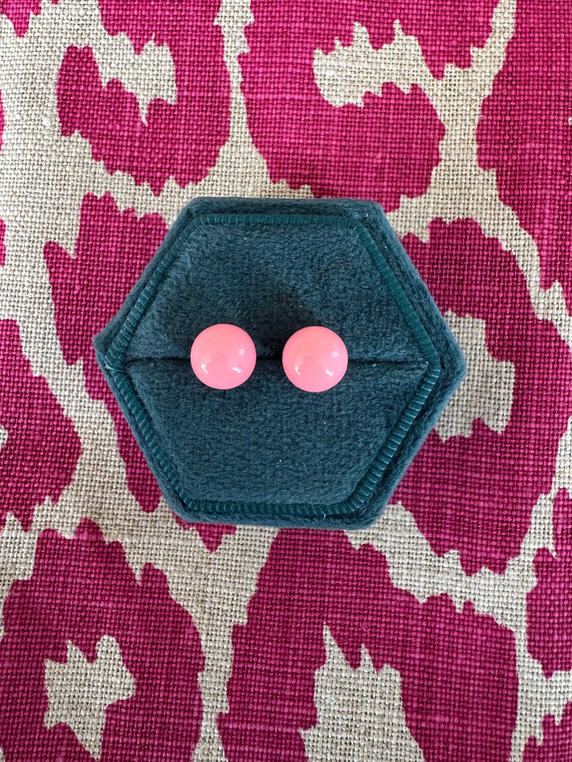 Playful vintage enamel stud earrings