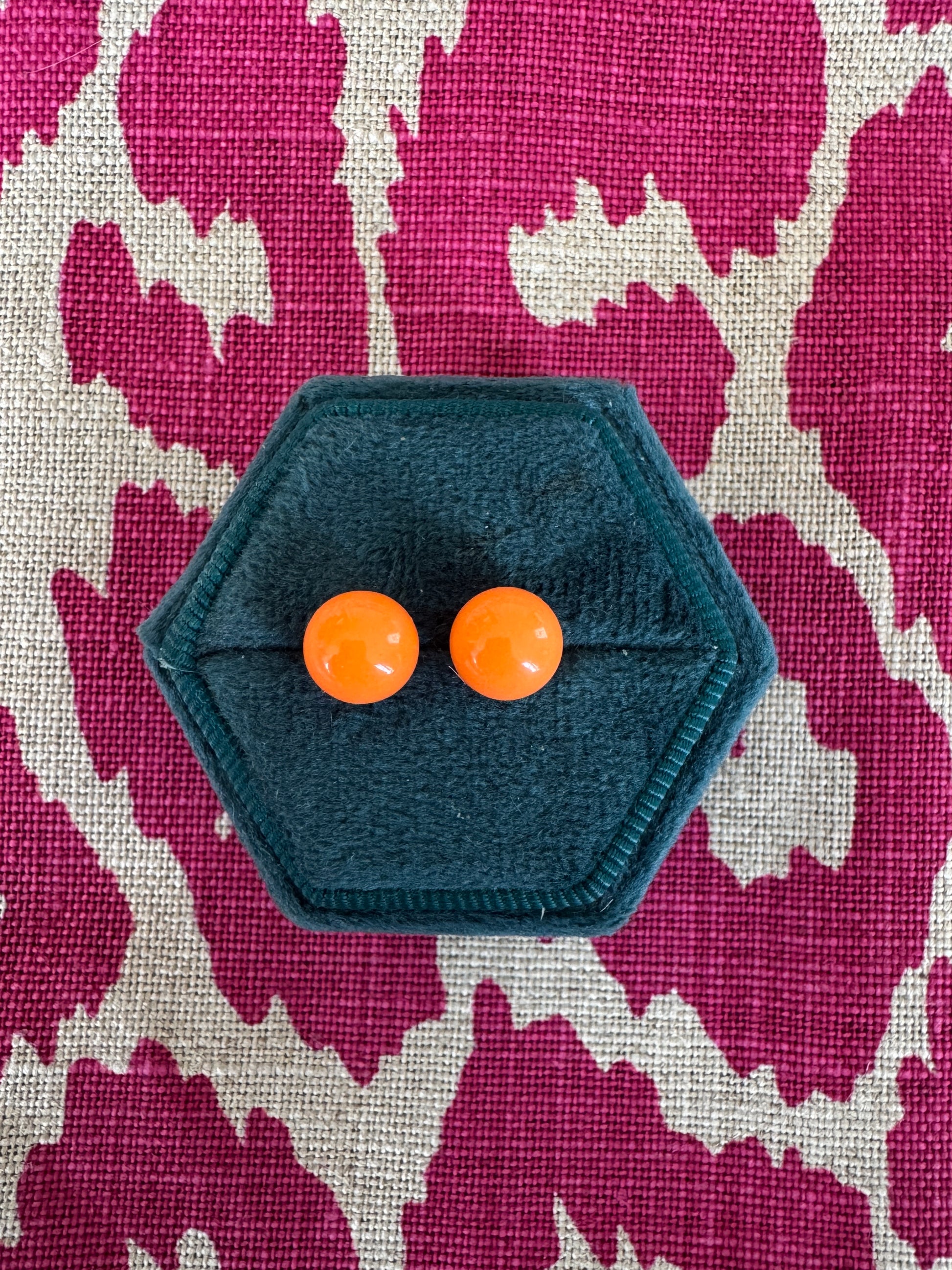 Playful vintage enamel stud earrings
