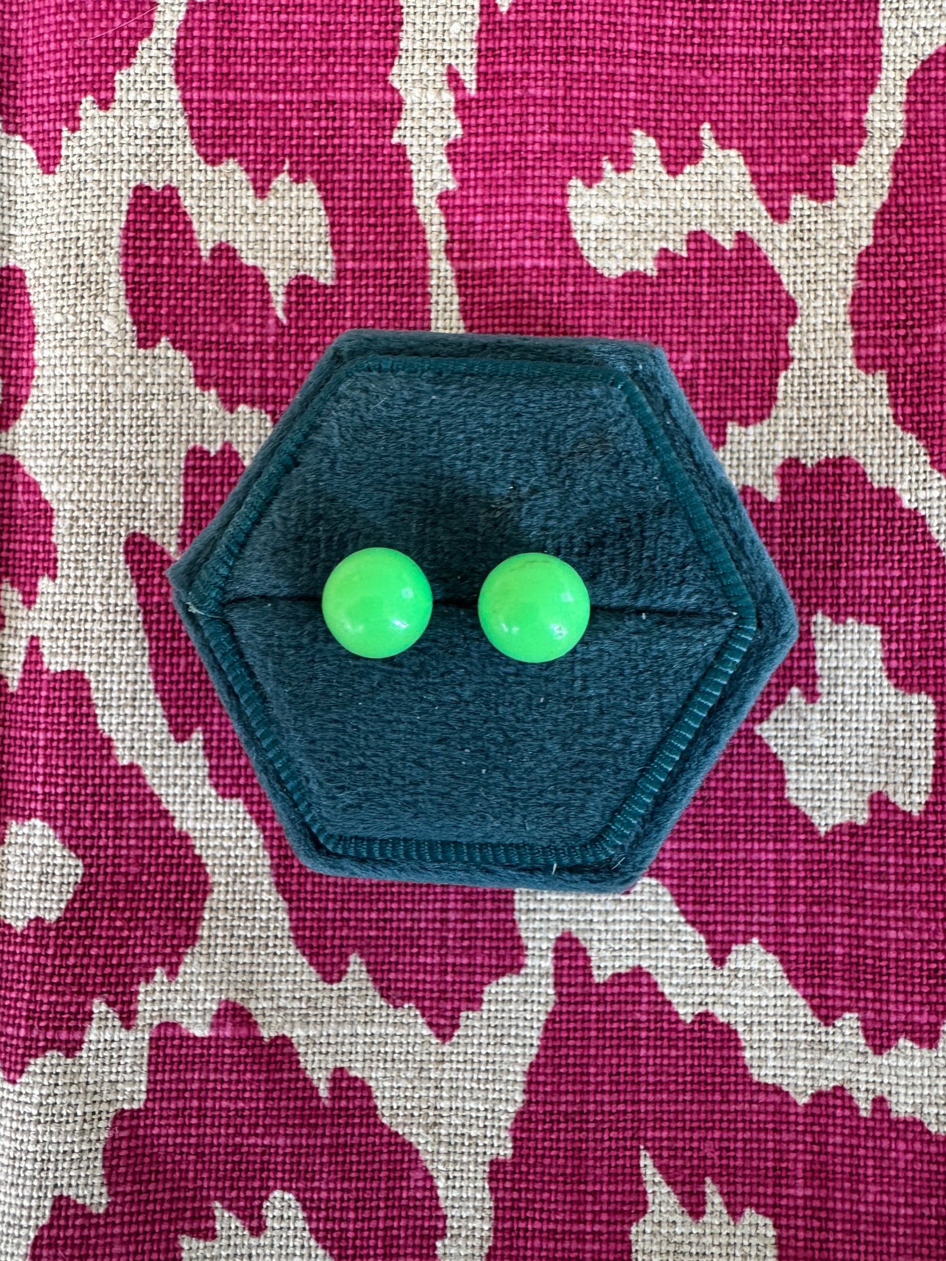 Playful vintage enamel stud earrings