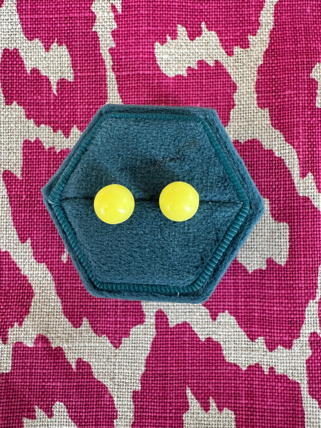 Playful vintage enamel stud earrings