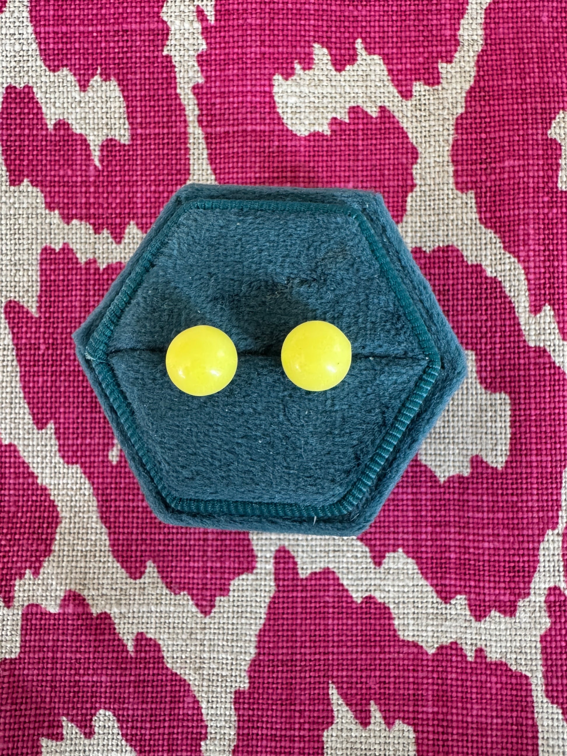 Playful vintage enamel stud earrings