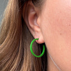 Fun vintage enamel hoop earrings