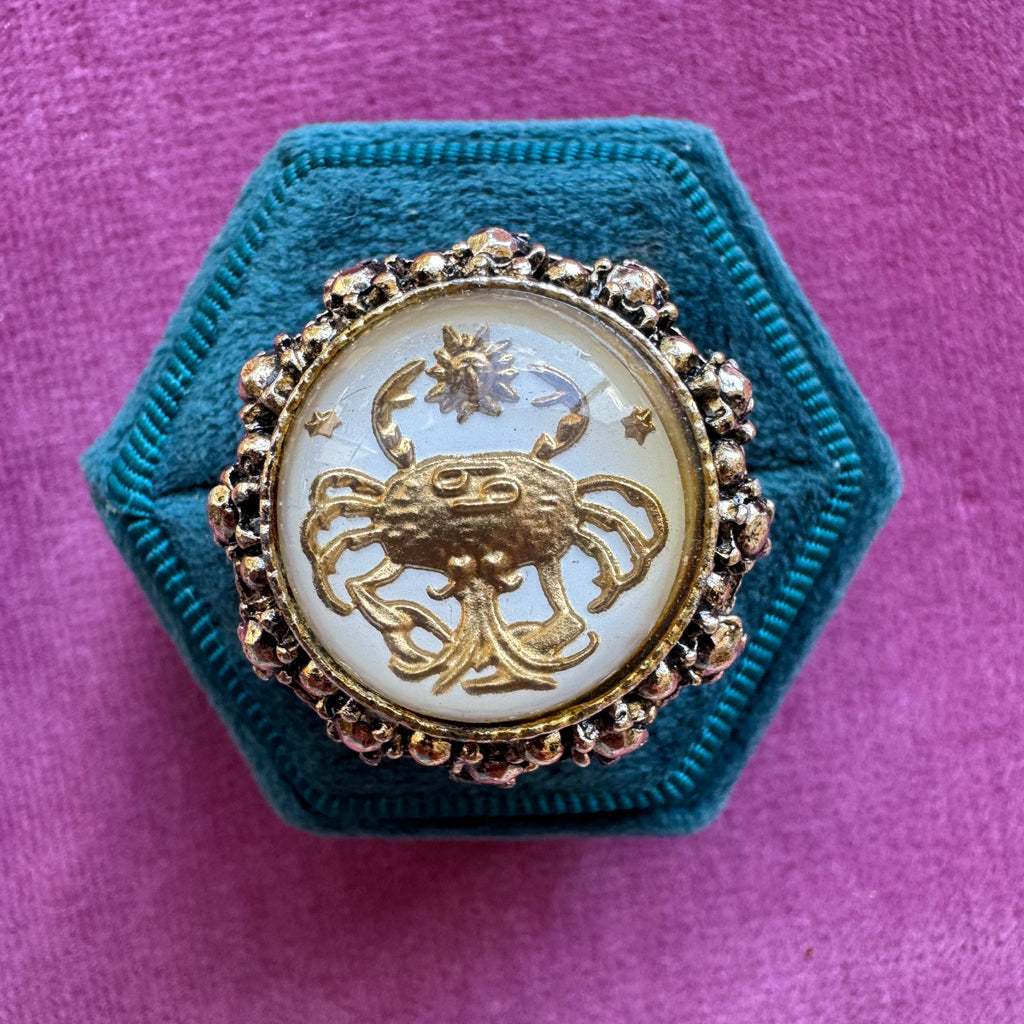 Bold and beautiful vintage Cancer ring