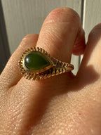 jade snakey or eye ring