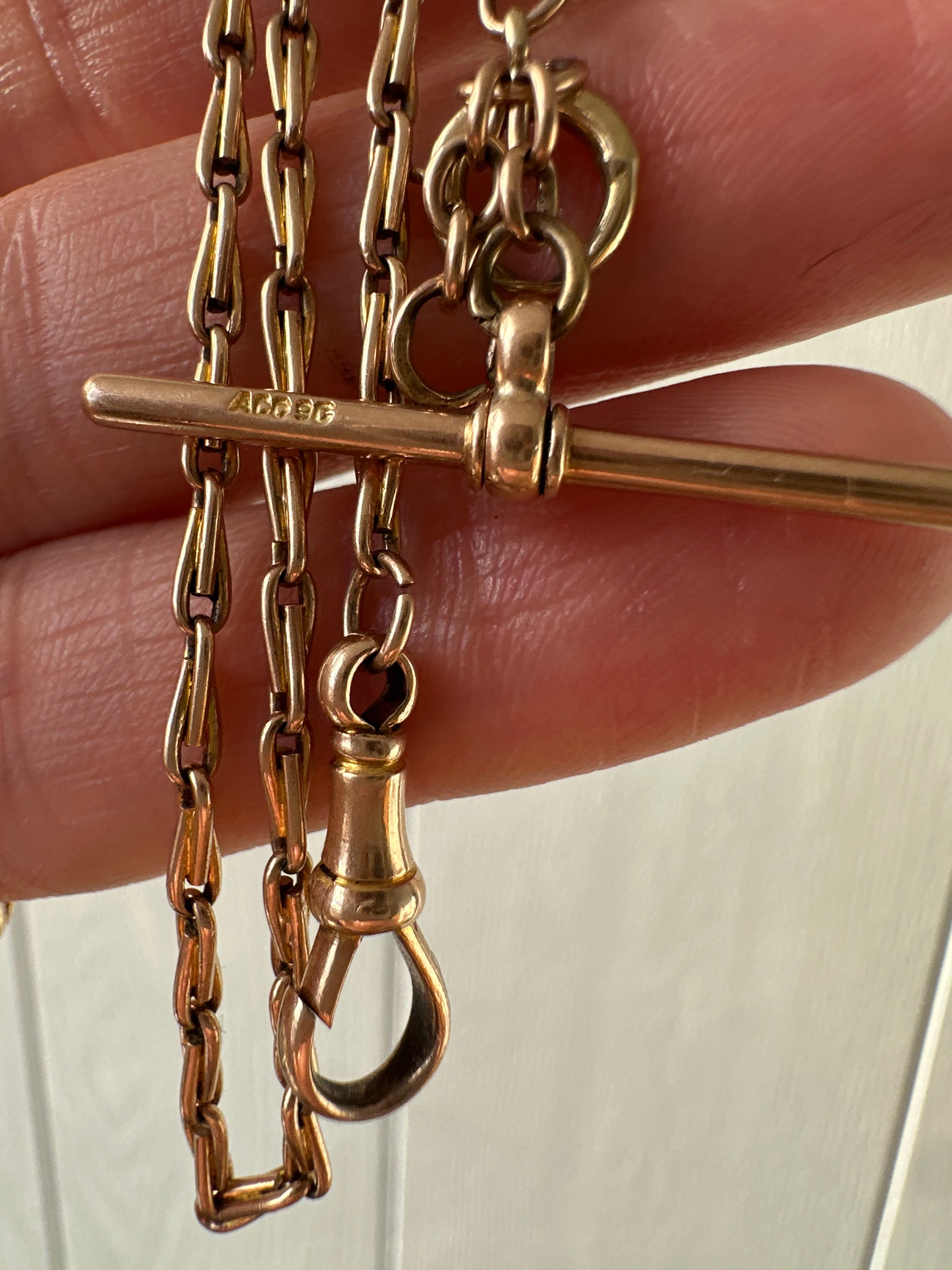 antique 9c rosy hayseed watch chain