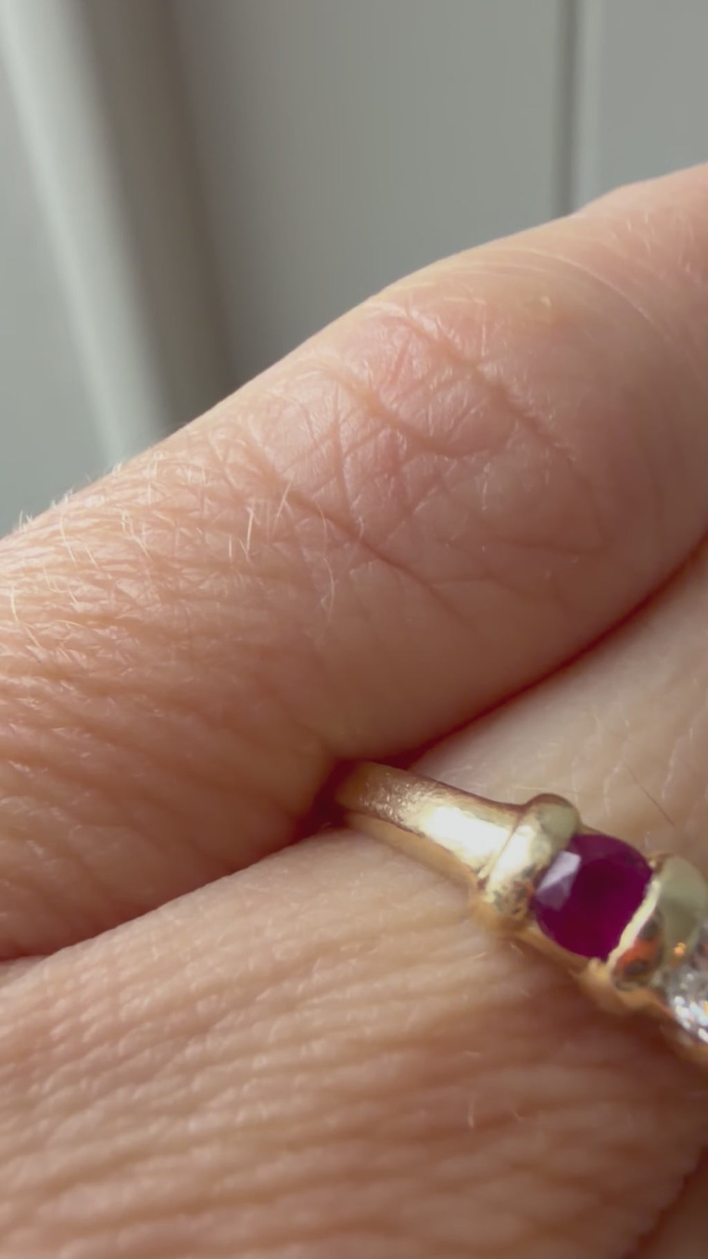 chunky ruby and diamond band