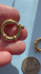 solid 18k gold bolt clasps