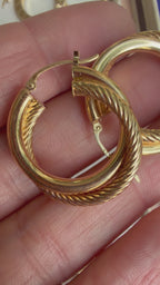 shiny and twist interlocking hoop