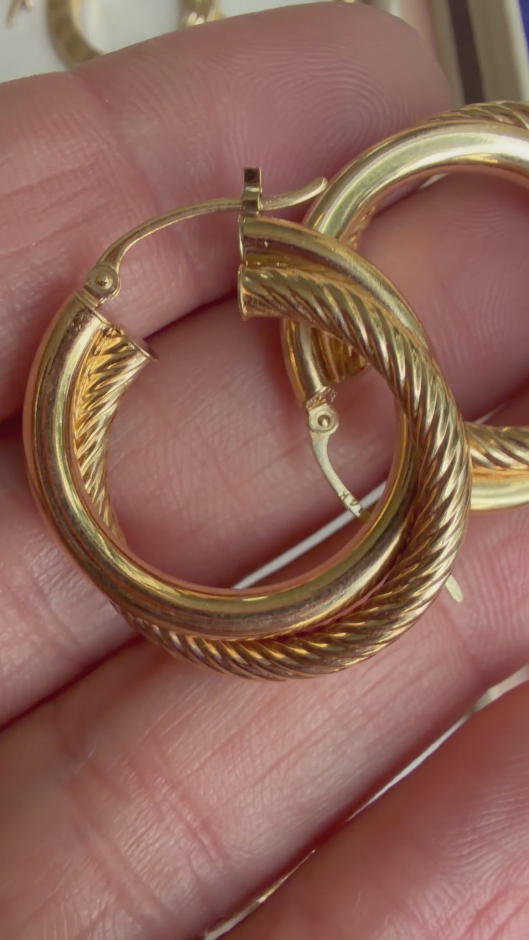 shiny and twist interlocking hoop