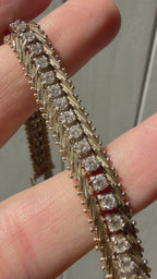 chevron style 4.80tcw diamond tennis bracelet