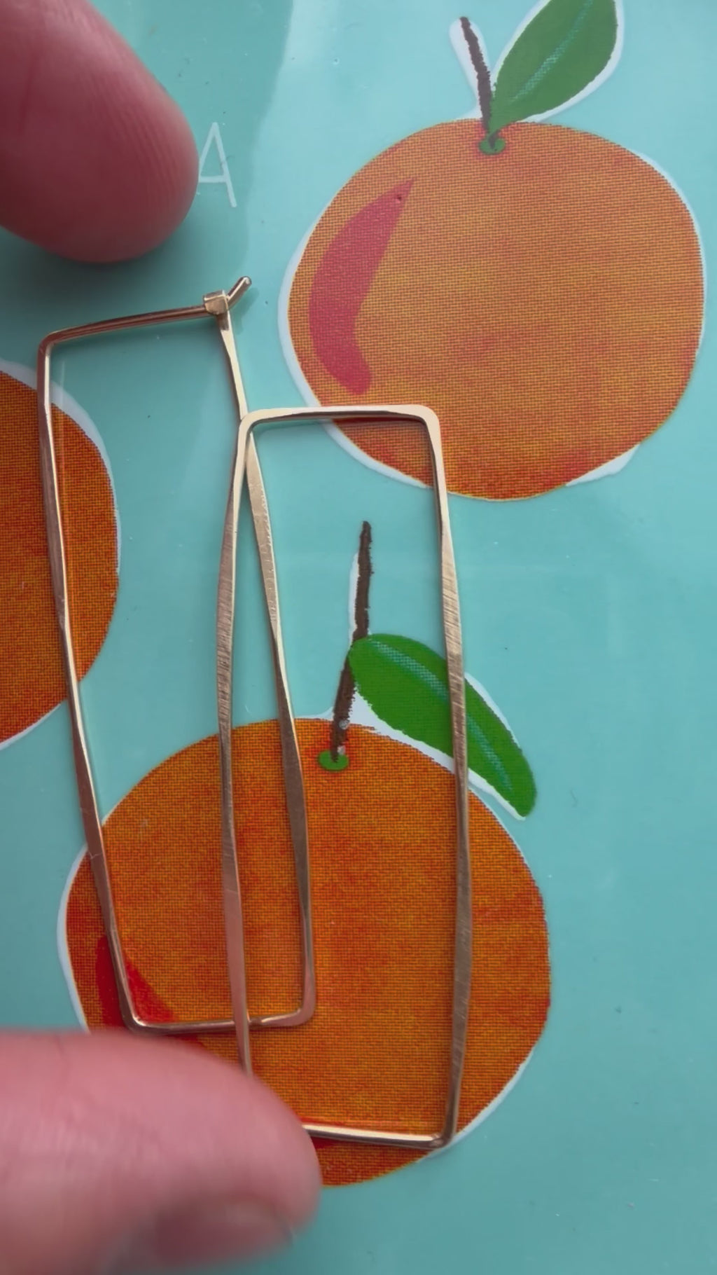 thin rectangle long hoop