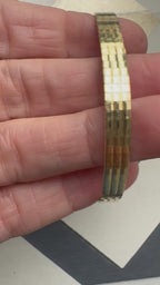 omega style squared edge bracelet