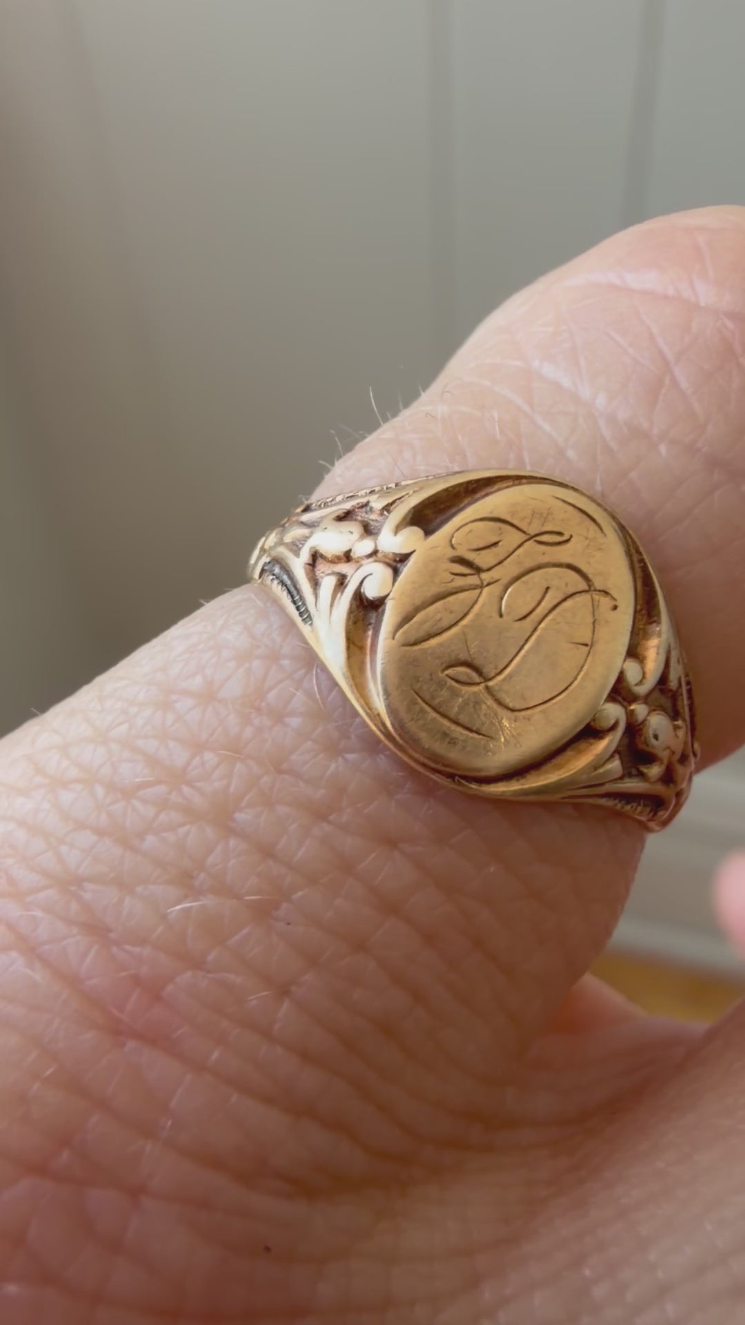 oval signet with ZD