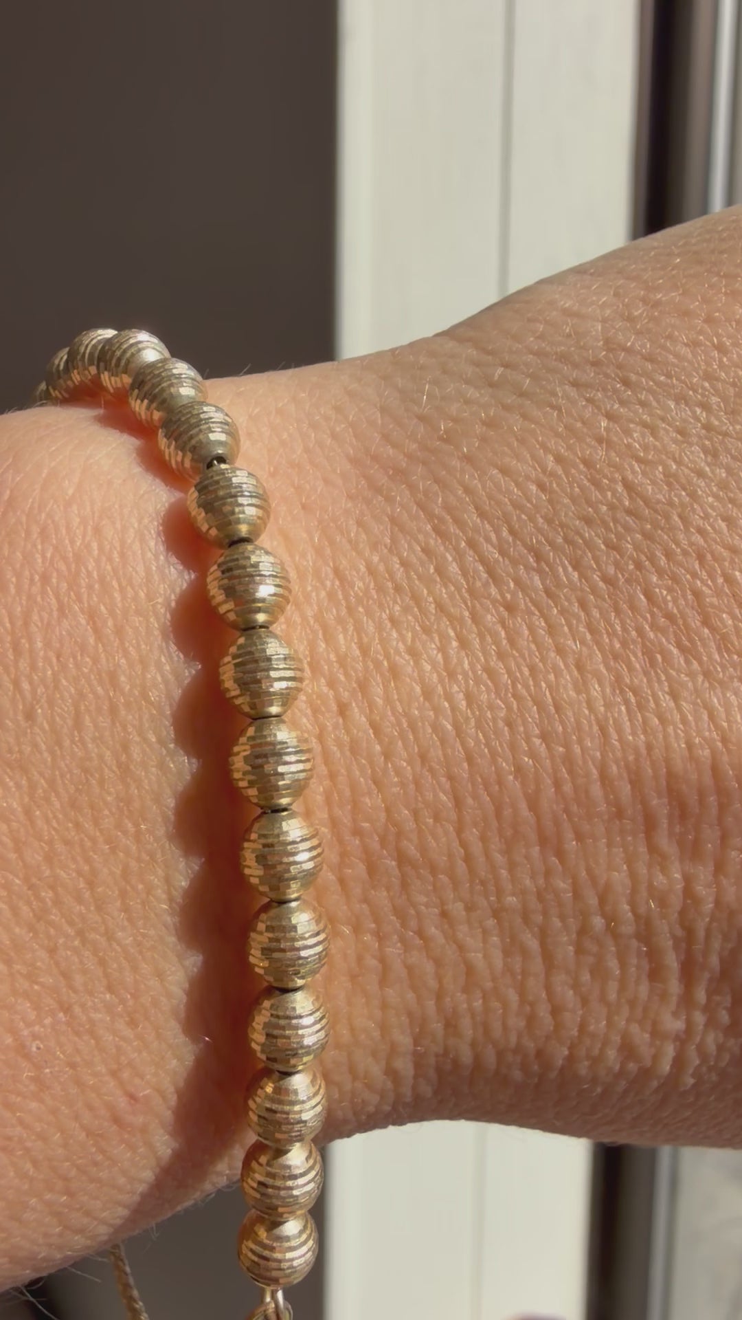faceted beads adjustable bracelet