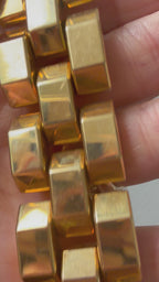 chunky blocky 18k gold bracelet