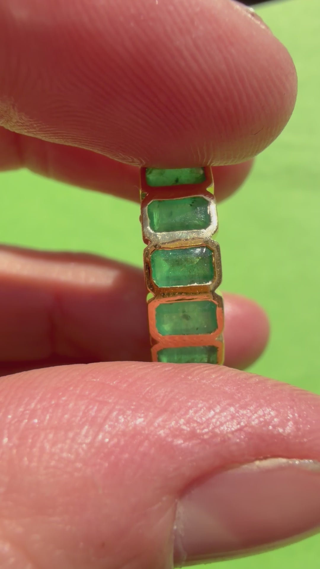 The Emerald Karat THE VERDE PURE natural emerald eternity band