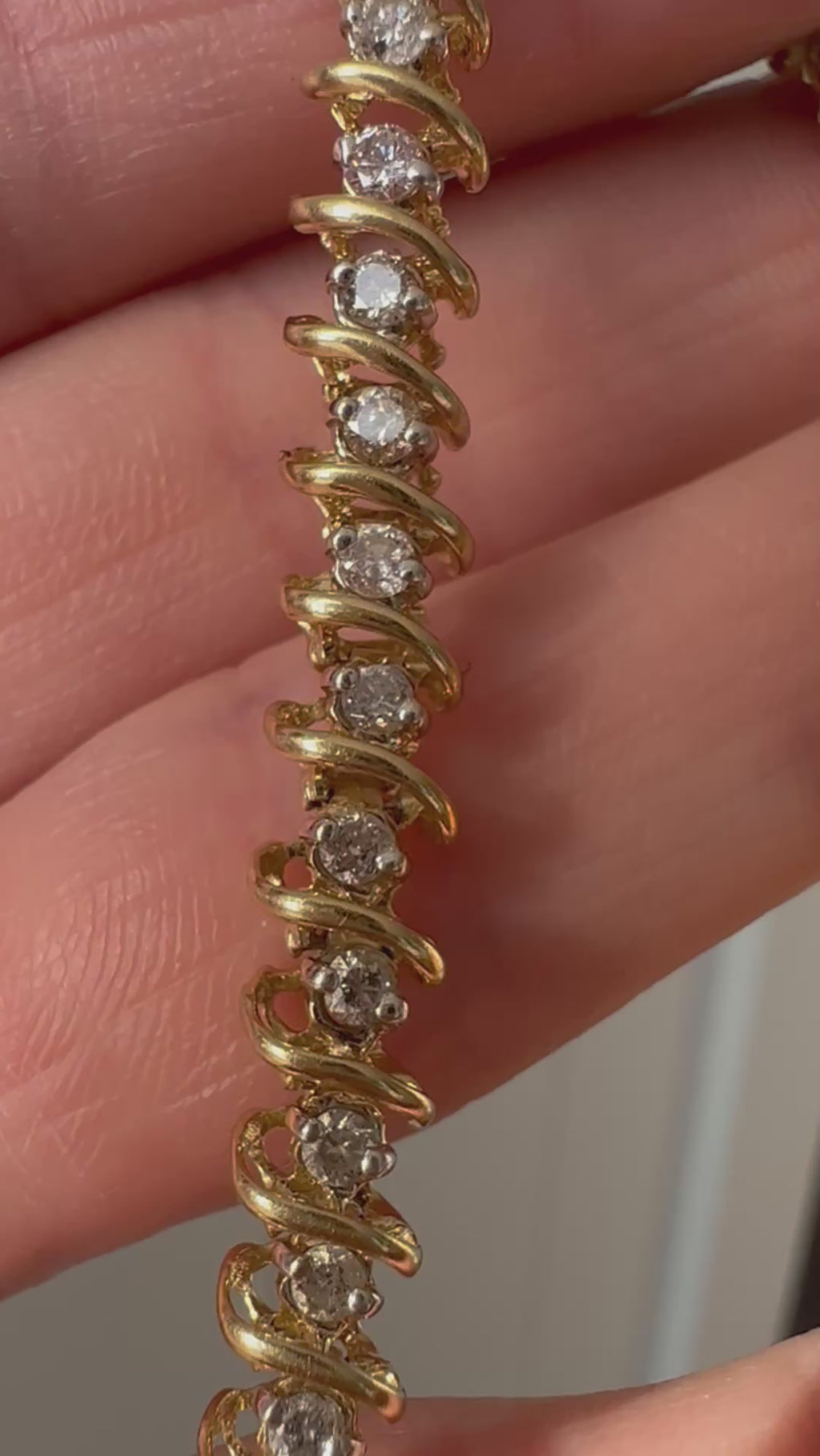 s link 2.52carats natural diamond tennis bracelet