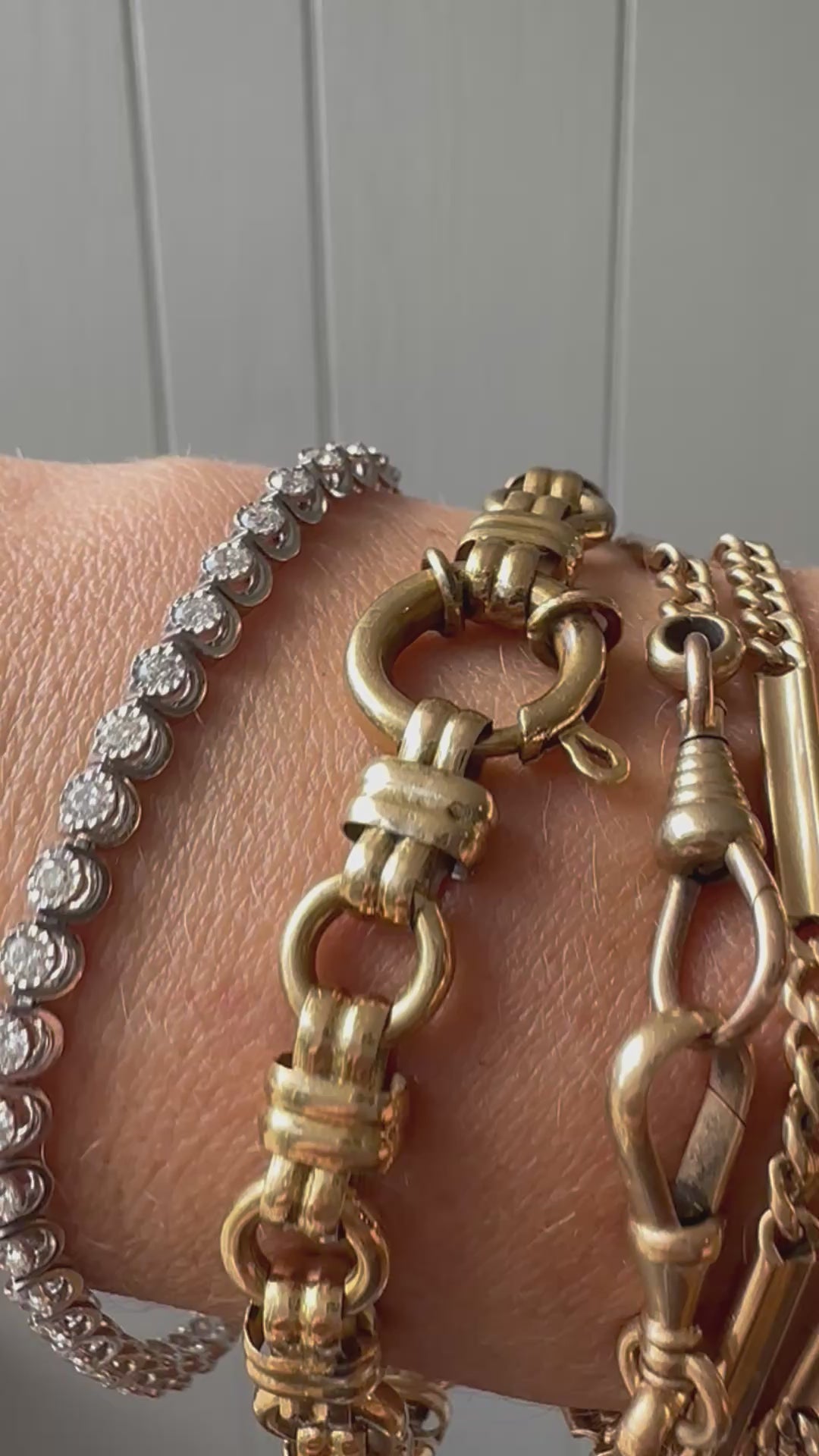 knot bracelet with large bolt clasp