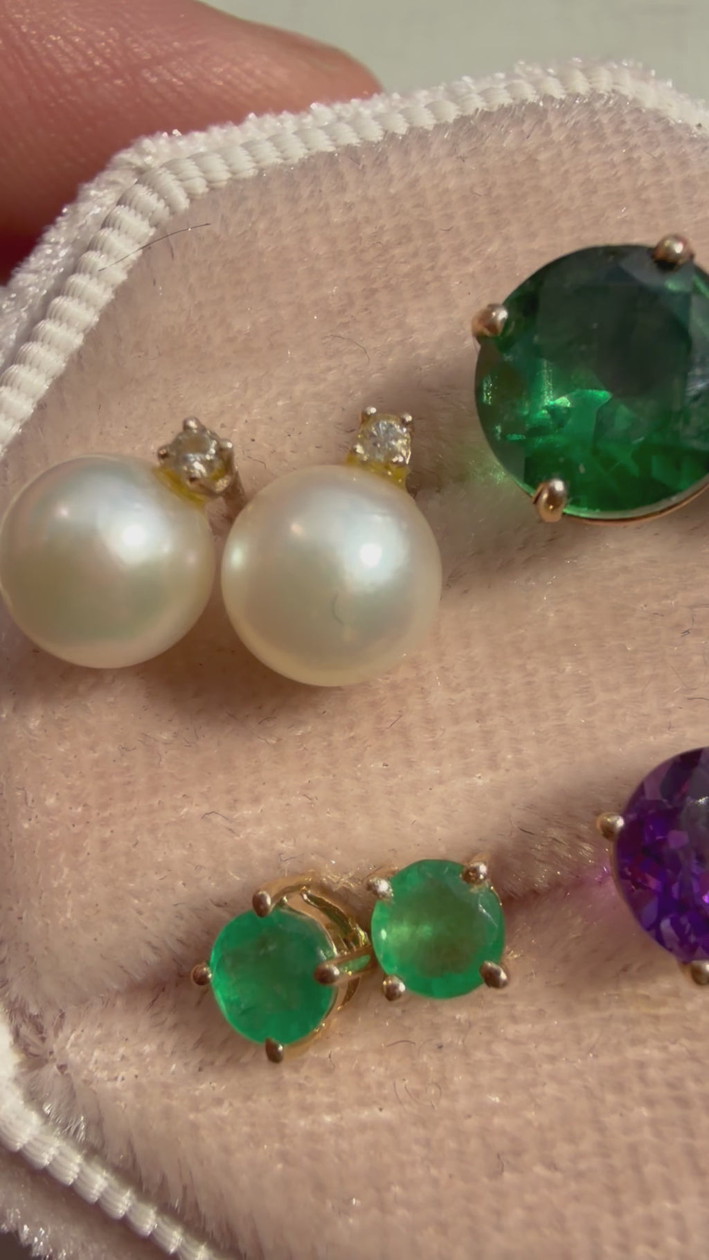 studs with gems
