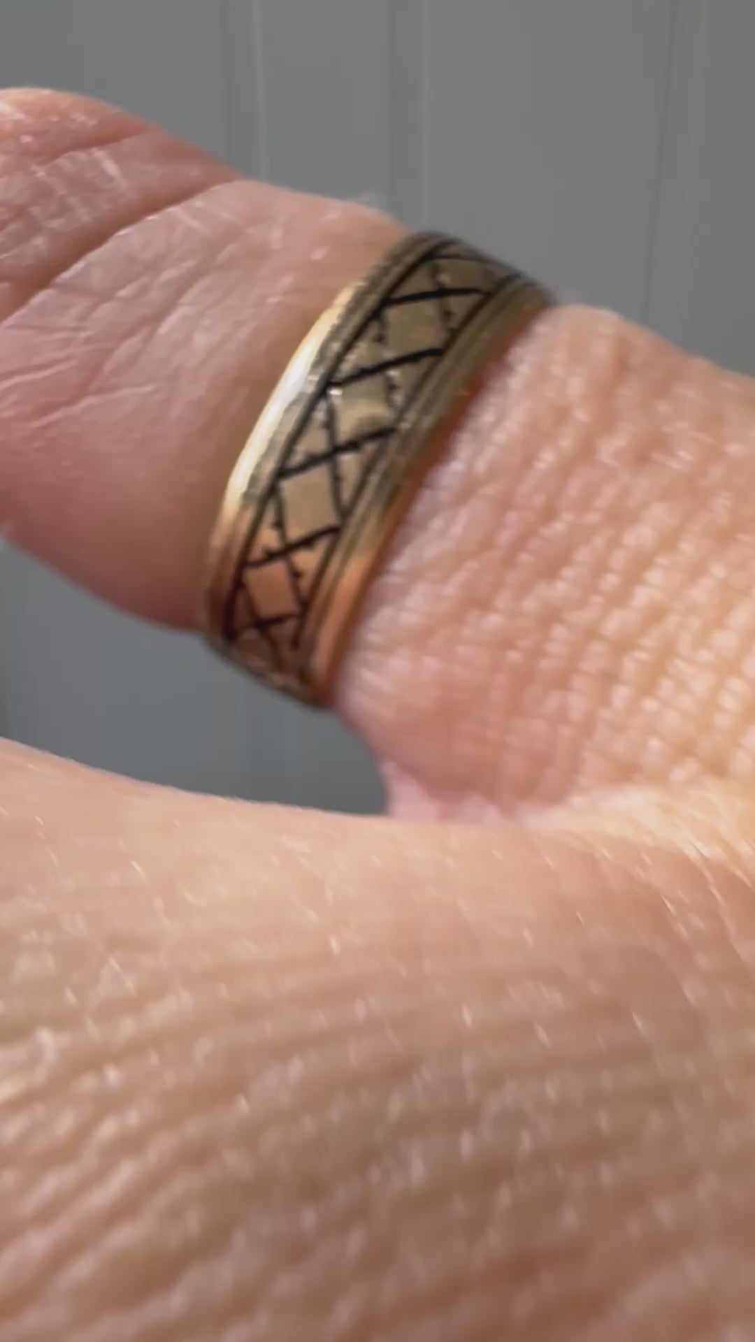 black etched eternity band