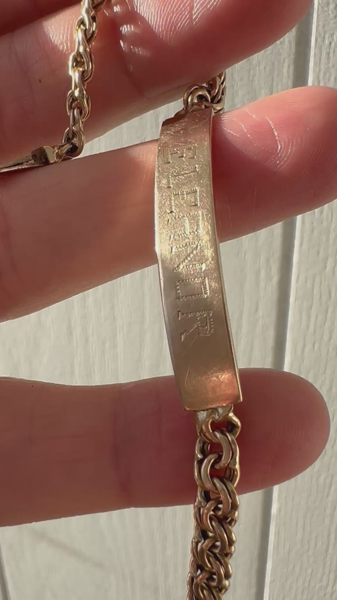 vintage ID bracelet engraved Eleanor