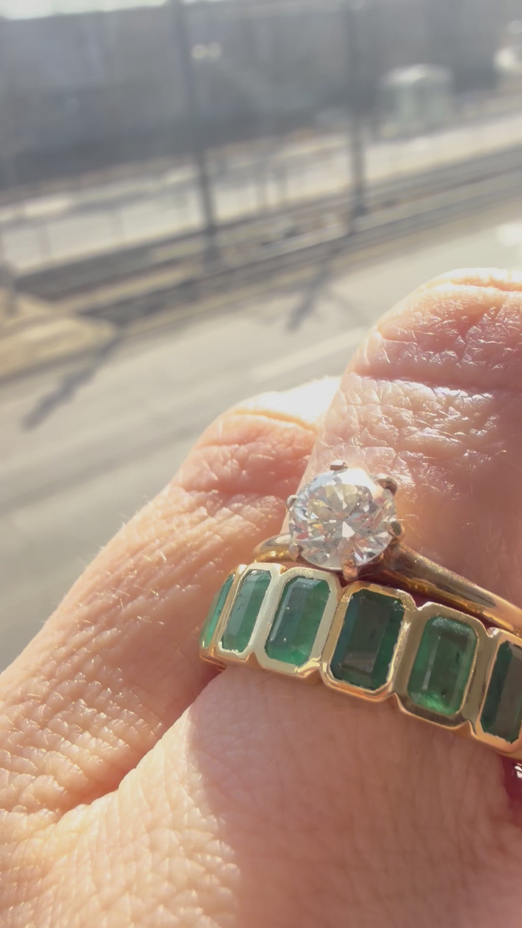 The Emerald Karat THE VERDE PURE natural emerald eternity band