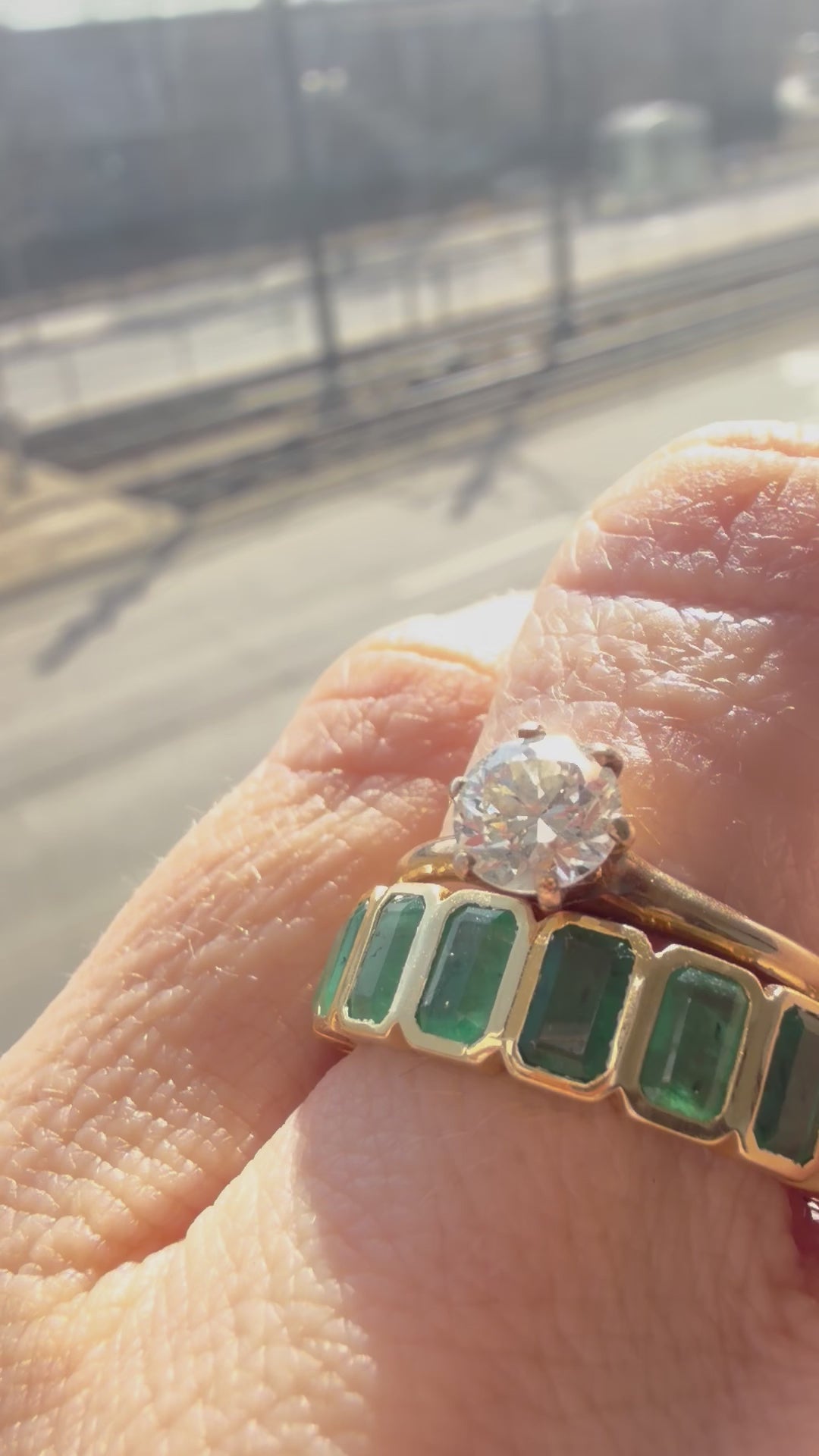 The Emerald Karat THE VERDE PURE natural emerald eternity band