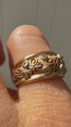 butterflies and bezel set diamonds