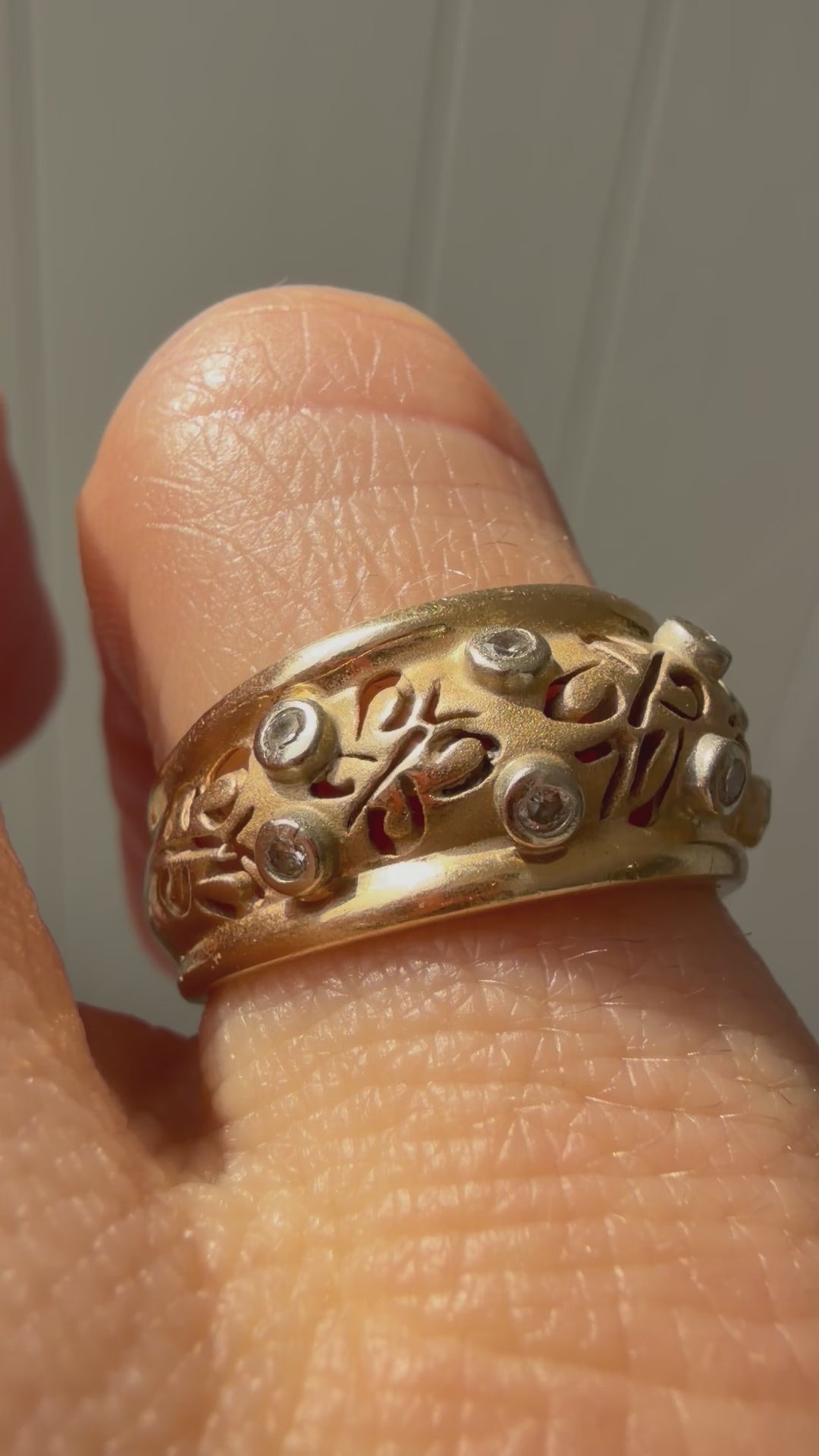 butterflies and bezel set diamonds