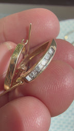 heart hoops with small diamonds