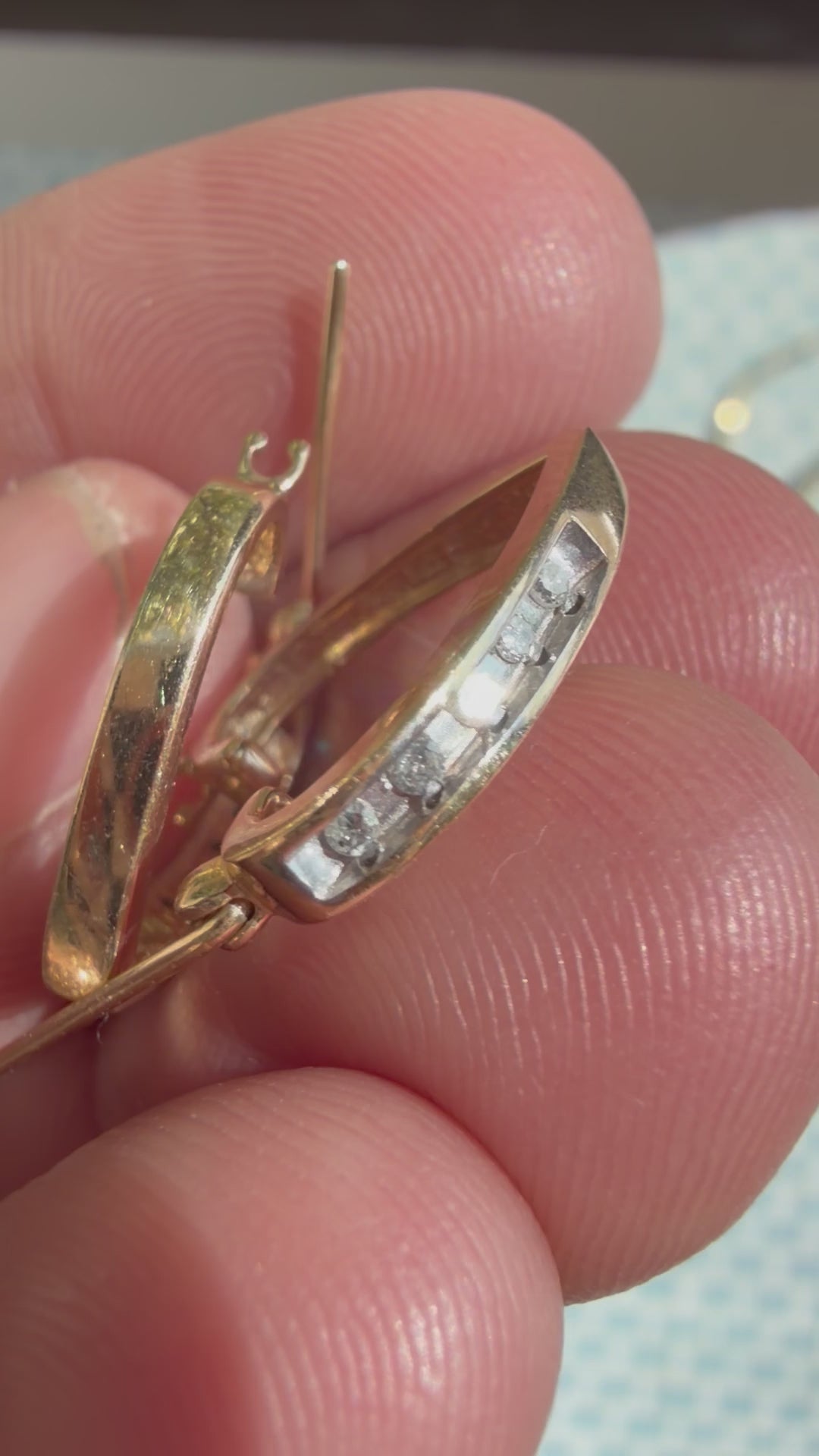 heart hoops with small diamonds