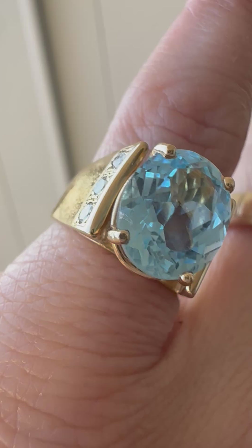 showstopper blue topaz and diamond ring