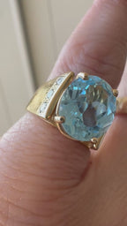 showstopper blue topaz and diamond ring