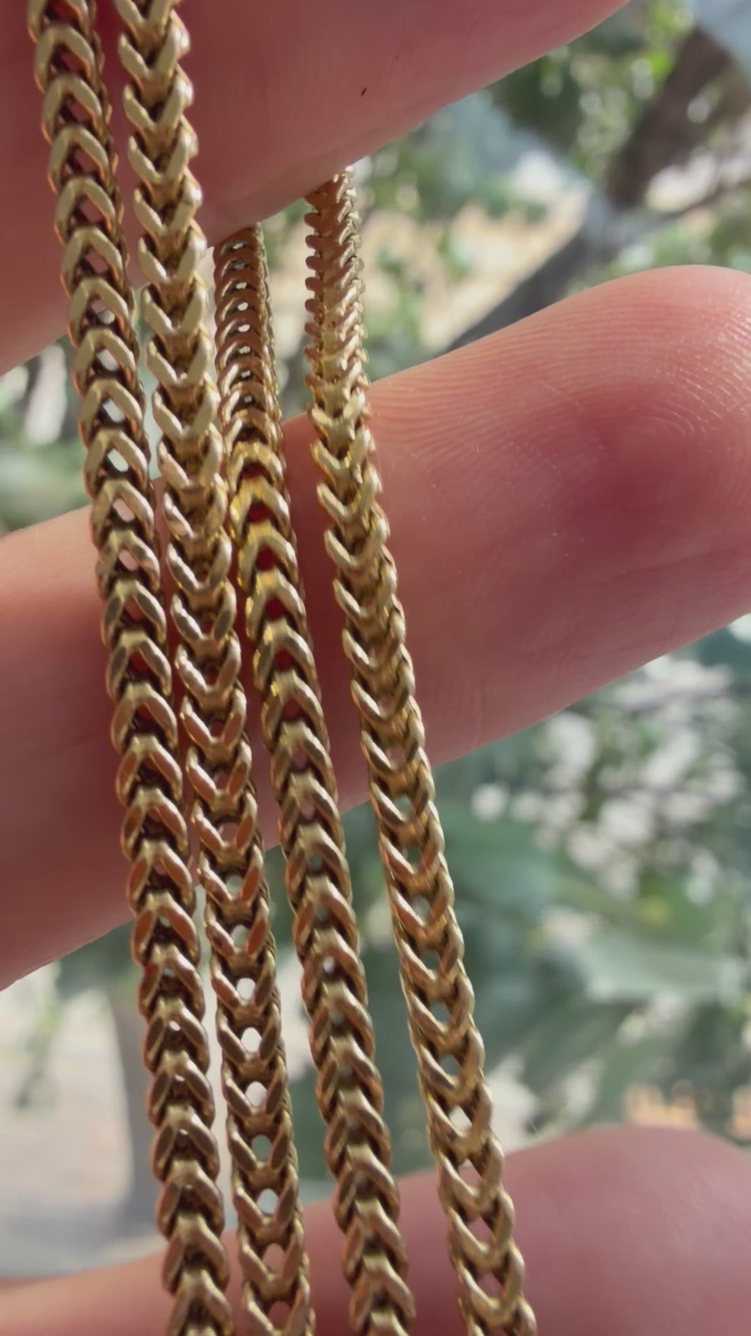24" franco chain in 18k gold