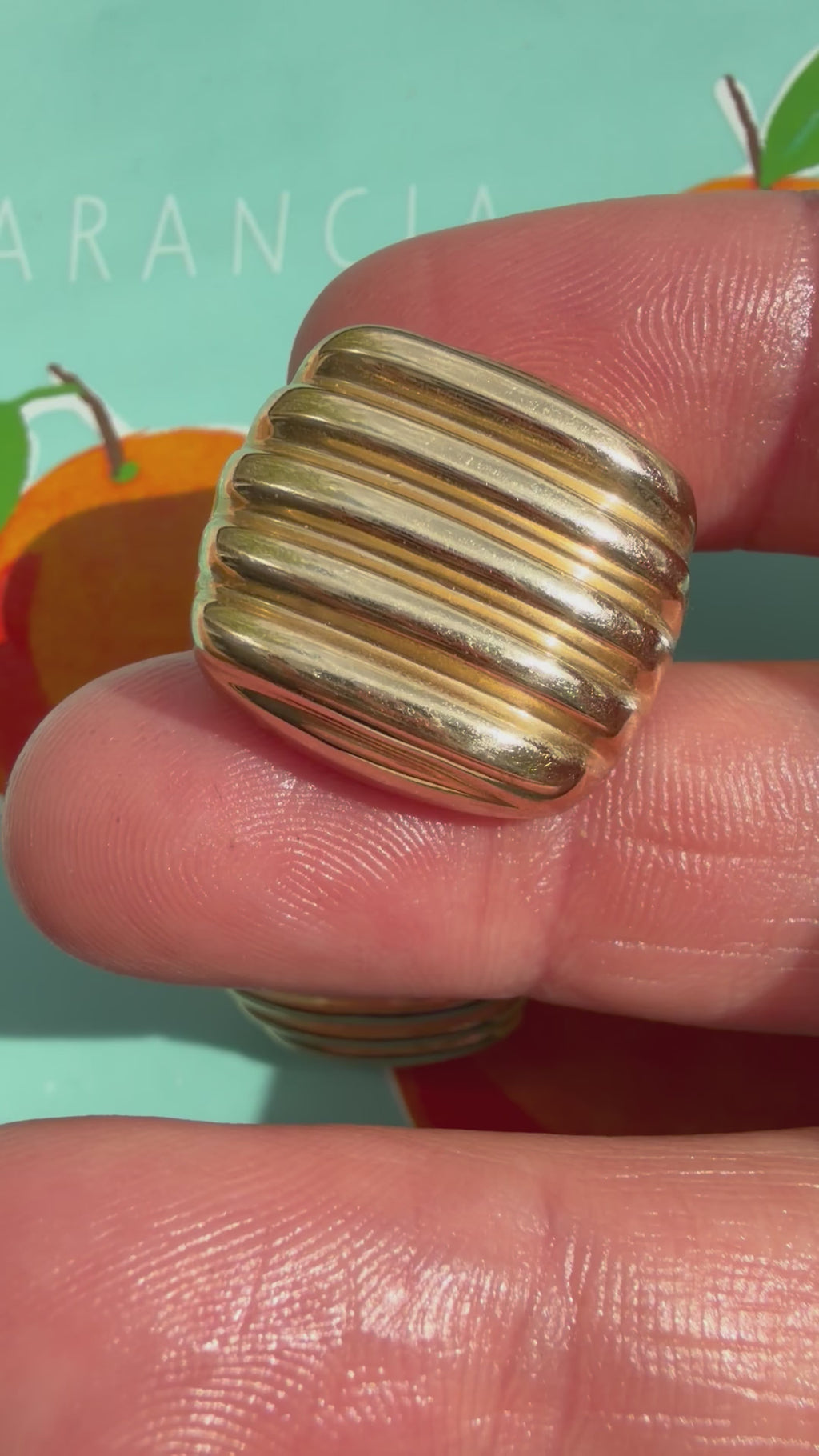 ribbed rounded square omega backs