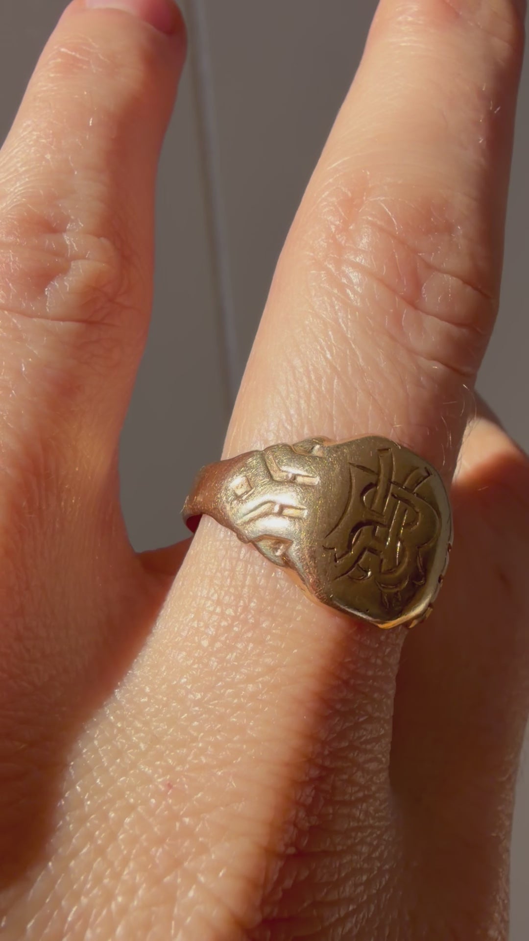hand engraved HB signet