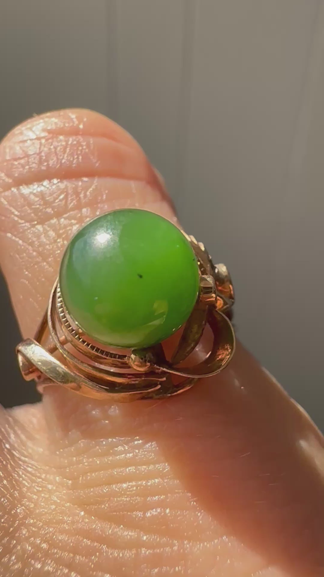 rosy gold and jadeite