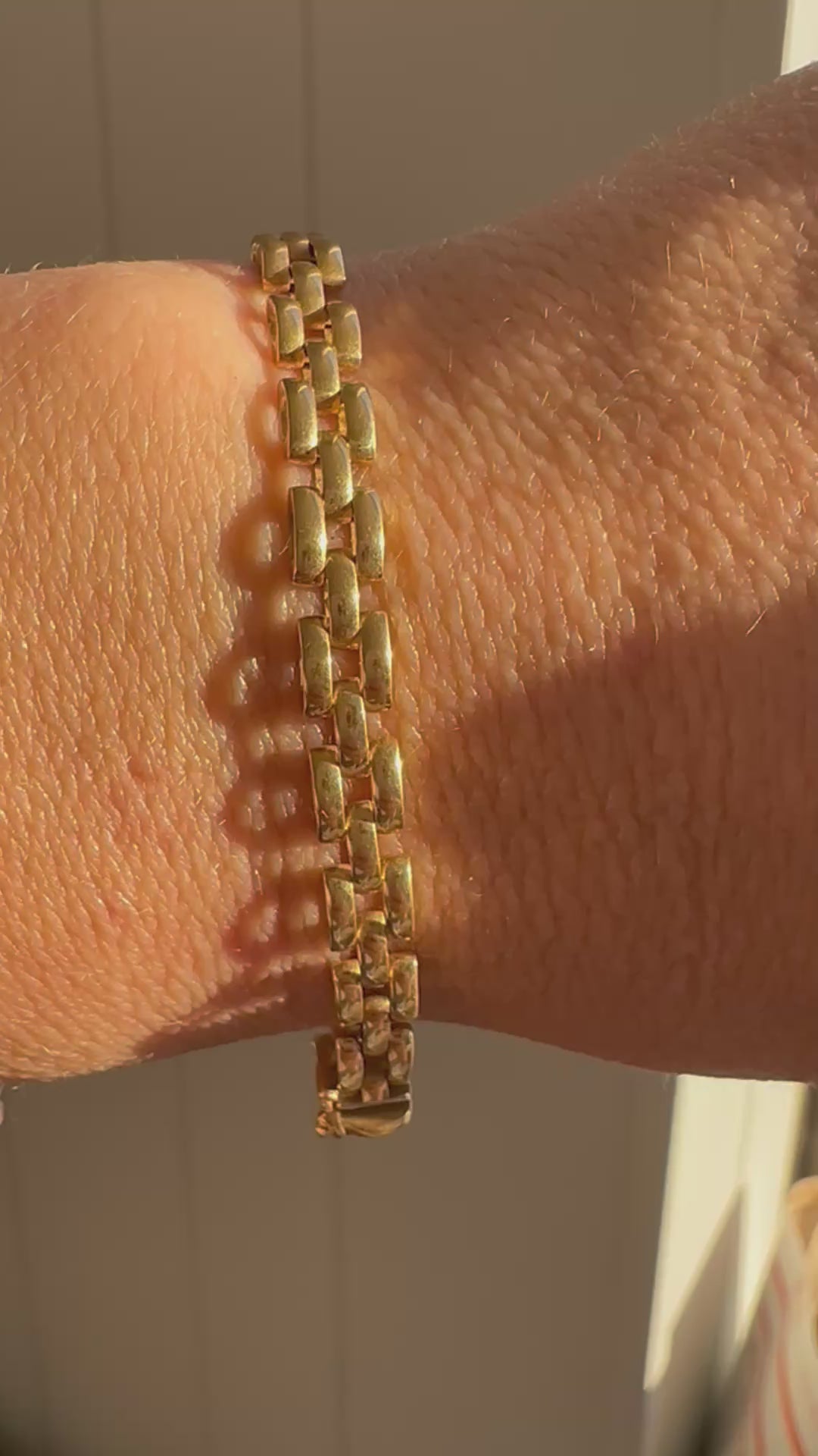 18k panther link bracelet